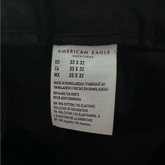 American Eagle Outfitters Men’s Black Flex Jeans 33x32 - Picture 3 of 4